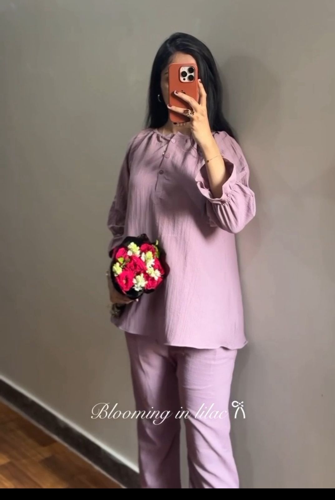 premium elegant lilac cotton co ord set premium elegant lilac cotton co ord set